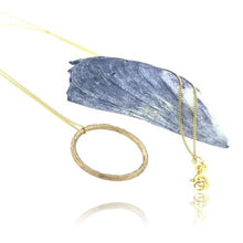 Load image into Gallery viewer, Driftwood Circle Pendant - Yellow Gold Plated