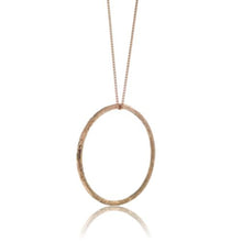 Load image into Gallery viewer, Driftwood Circle Pendant - Rose Gold Plated
