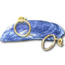 Load image into Gallery viewer, Driftwood Circle Stud Earrings - 9 Karat Yellow Gold