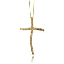 Load image into Gallery viewer, Driftwood Cross - Yellow Gold Plated