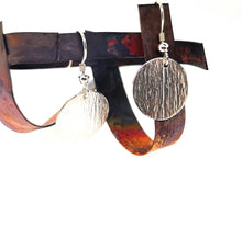 Load image into Gallery viewer, Ripple Disc Earrings - Sterling Silver