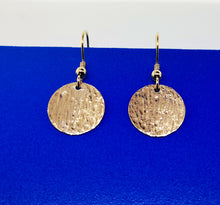 Load image into Gallery viewer, Ripple Disc Earrings - Yellow Gold Plated