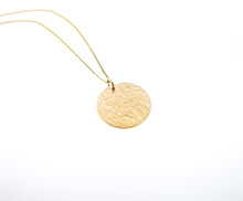 Load image into Gallery viewer, Ripple Disc Pendant - Yellow Gold Plated