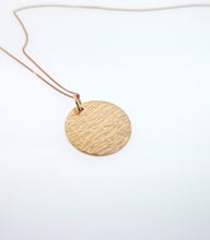 Load image into Gallery viewer, Ripple Disc Pendant - 9 Karat Rose Gold