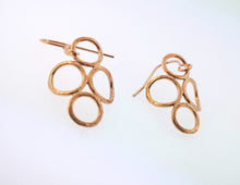 Load image into Gallery viewer, 4 Circle Earrings - 9 Karat Rose Gold