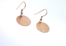 Load image into Gallery viewer, Ripple Disc Earrings - Rose Gold Plated