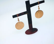 Load image into Gallery viewer, Ripple Disc Earrings - 9 Karat Rose Gold