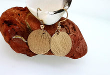 Load image into Gallery viewer, Ripple Disc Earrings - Rose Gold Plated