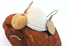 Load image into Gallery viewer, Ripple Disc Earrings - 9 Karat Rose Gold