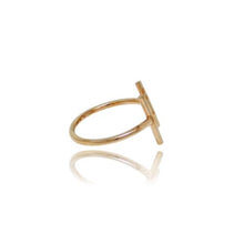 Load image into Gallery viewer, JewelArt T-Bar Ring - Rose Gold Plated
