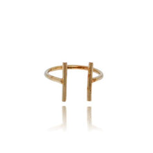 Load image into Gallery viewer, JewelArt T-Bar Ring - 9 Karat Rose Gold
