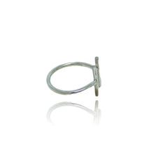 Load image into Gallery viewer, JewelArt T-Bar Ring - 9 Karat White Gold
