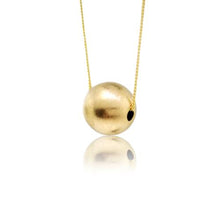 Load image into Gallery viewer, JewelArt Sphere Pendant Brushed Finish - Yellow Gold Plated
