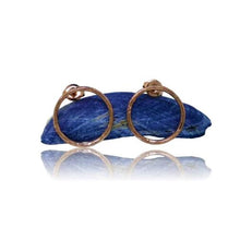 Load image into Gallery viewer, Driftwood Circle Stud Earrings - 9 Karat Rose Gold