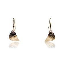 Load image into Gallery viewer, Ripple Curved Earrings - Yellow Gold Plated