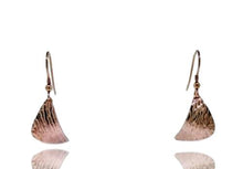 Load image into Gallery viewer, Ripple Curved Earrings - Rose Gold Plated