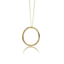 Load image into Gallery viewer, Driftwood Circle Pendant - Yellow Gold Plated
