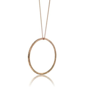 Driftwood Circle Pendant - Rose Gold Plated