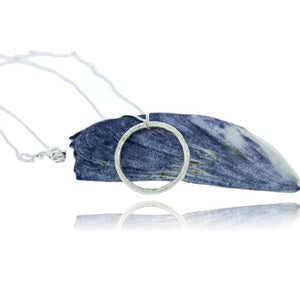 Driftwood Circle Pendant - Sterling Silver