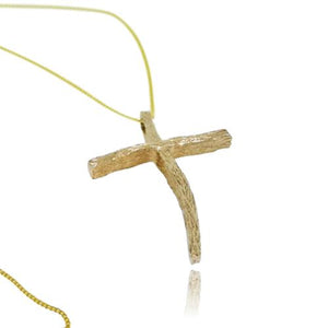Driftwood Cross - Yellow Gold Plated