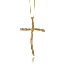 Load image into Gallery viewer, Driftwood Cross - Yellow Gold Plated
