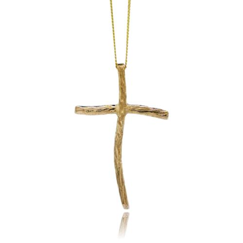 Driftwood Cross - Yellow Gold Plated