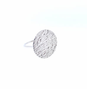 Ripple Disc Ring - sterling silver
