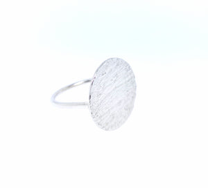 Ripple Disc Ring - sterling silver