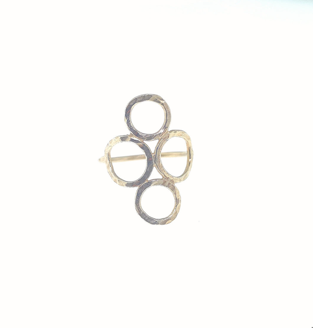 4 Circle Ring - Yellow Gold Plated