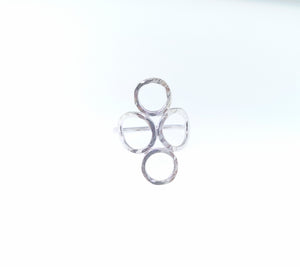 4 Circle Ring - 9 Karat White Gold