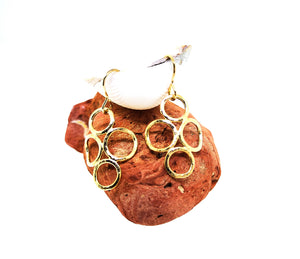 4 Circle Earrings - 9 Karat Yellow Gold