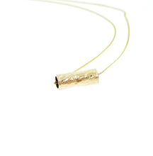 Load image into Gallery viewer, Driftwood Log Pendant - Yellow Gold Plated
