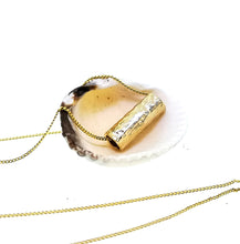 Load image into Gallery viewer, Driftwood Log Pendant - Yellow Gold Plated
