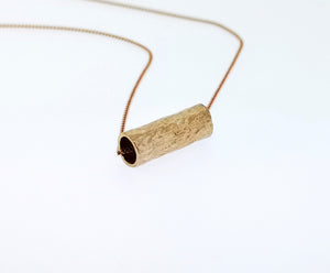 Driftwood Log Pendant - Rose Gold Plated