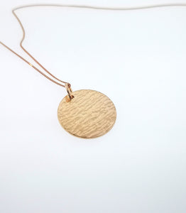 Ripple Disc Pendant - Rose Gold Plated