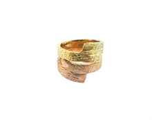 Load image into Gallery viewer, Driftwood Wrap Over Ring - Rose Gold Plated
