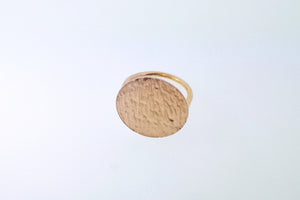 Ripple Disc Ring - Rose Gold Plated