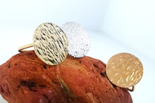 Load image into Gallery viewer, Ripple Disc Ring - Rose Gold Plated
