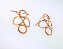 Load image into Gallery viewer, 4 Circle Earrings - Rose Gold Plated
