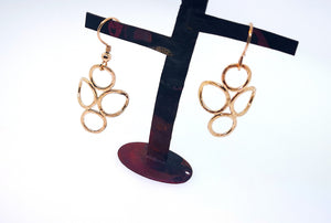 4 Circle Earrings - Rose Gold Plated