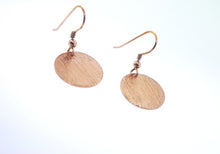 Load image into Gallery viewer, Ripple Disc Earrings - Rose Gold Plated
