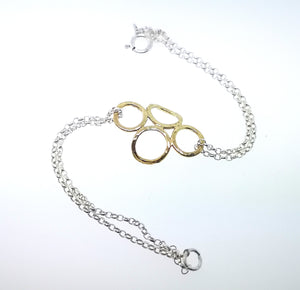 4 Circle Bracelet - Yellow Gold Plated