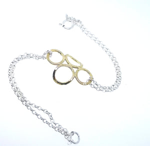 4 Circle Bracelet - Yellow Gold Plated