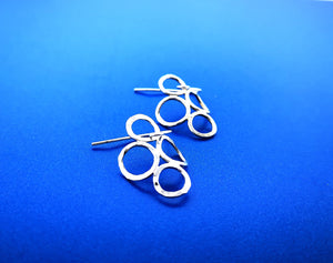 4 Circle Earrings - Sterling Silver