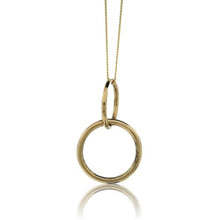 Load image into Gallery viewer, JewelArt Double loop Pendant - Yellow Gold Plated
