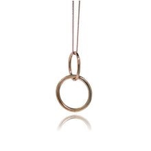 Load image into Gallery viewer, JewelArt Double loop Pendant - Rose Gold Plated
