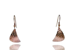 Ripple Curved Earrings - 9 Karat Rose Gold
